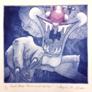 Copper plate intaglio print