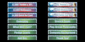 The Stretch Goal headings in the unmet (left) and met versions (right), and the Section dividers. The backgrounds, borders, and imagery is all busy so I used a simple block text for readability.